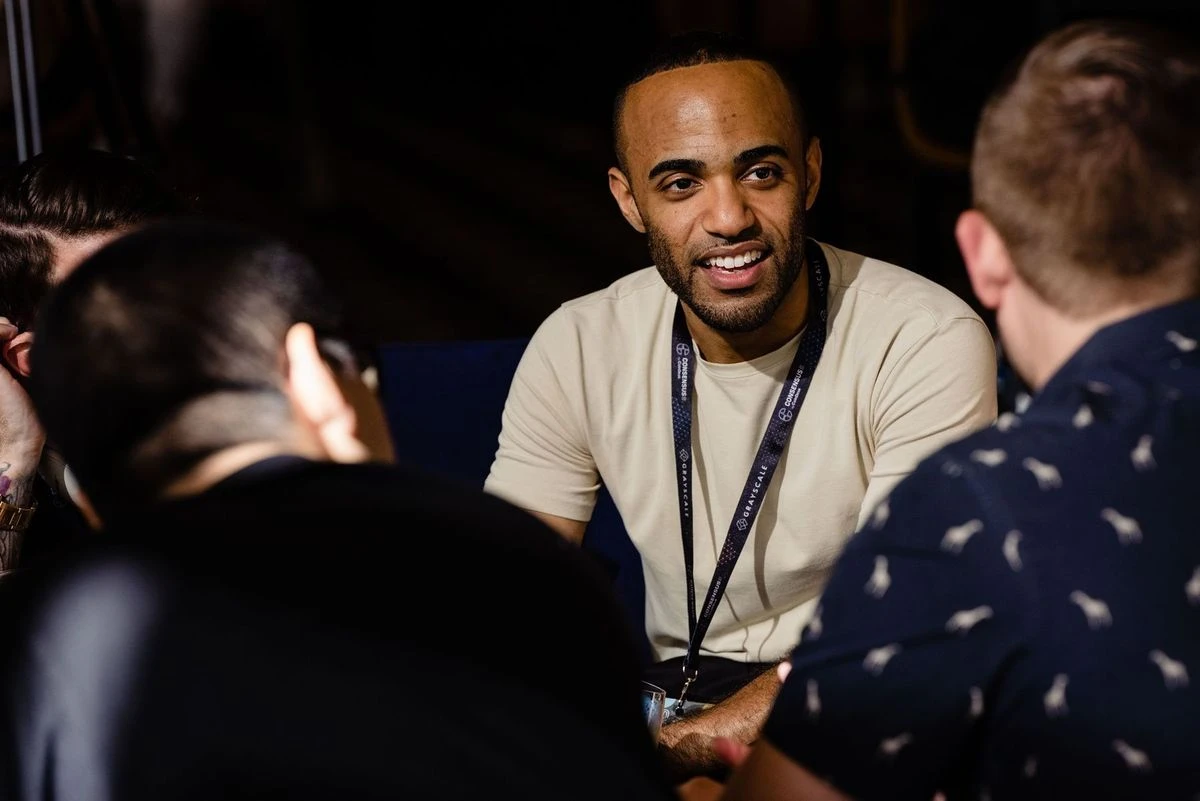 Business development conversations at Consensus 2022.