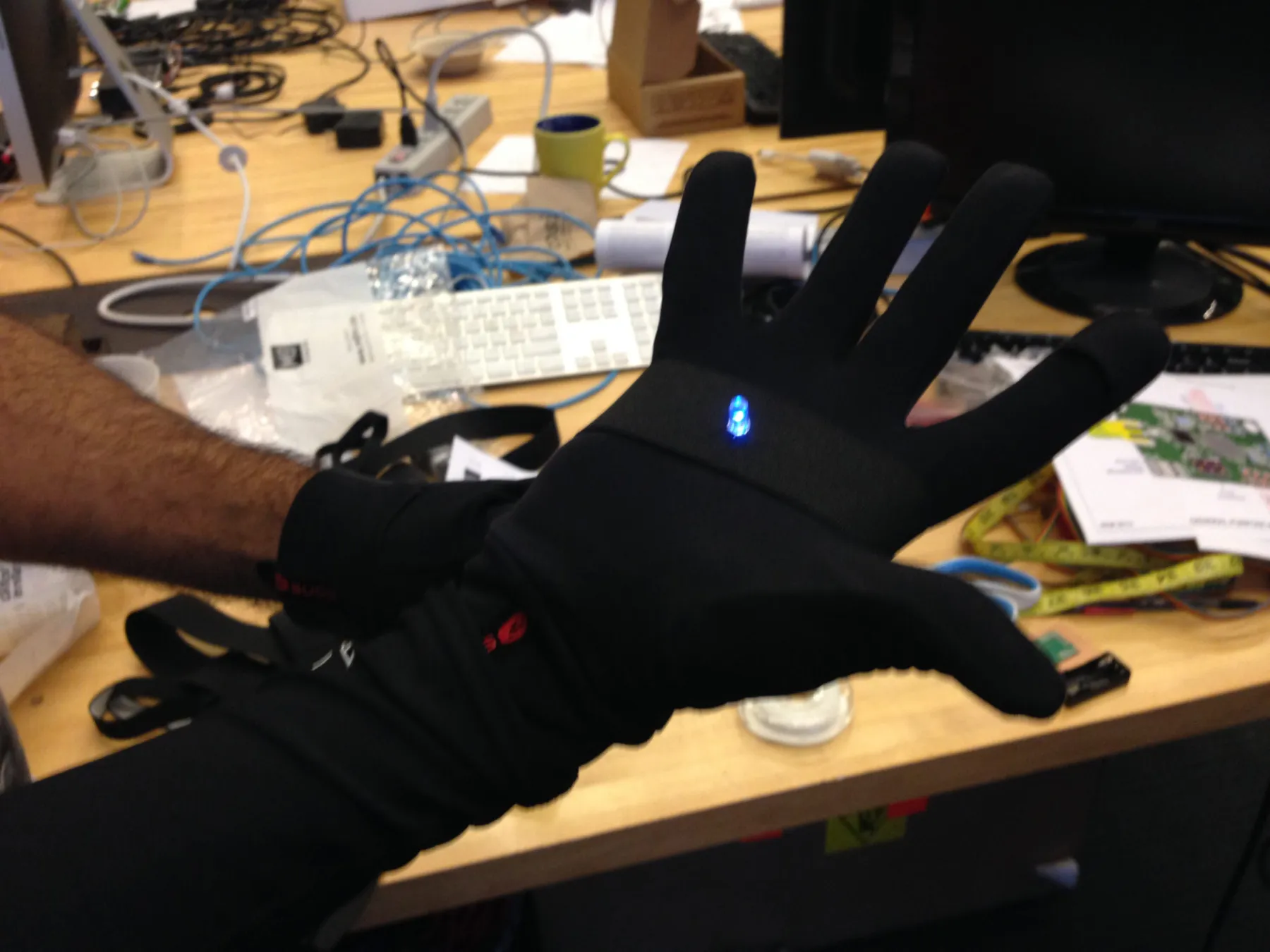 Material exploration for the SG-1 glove.