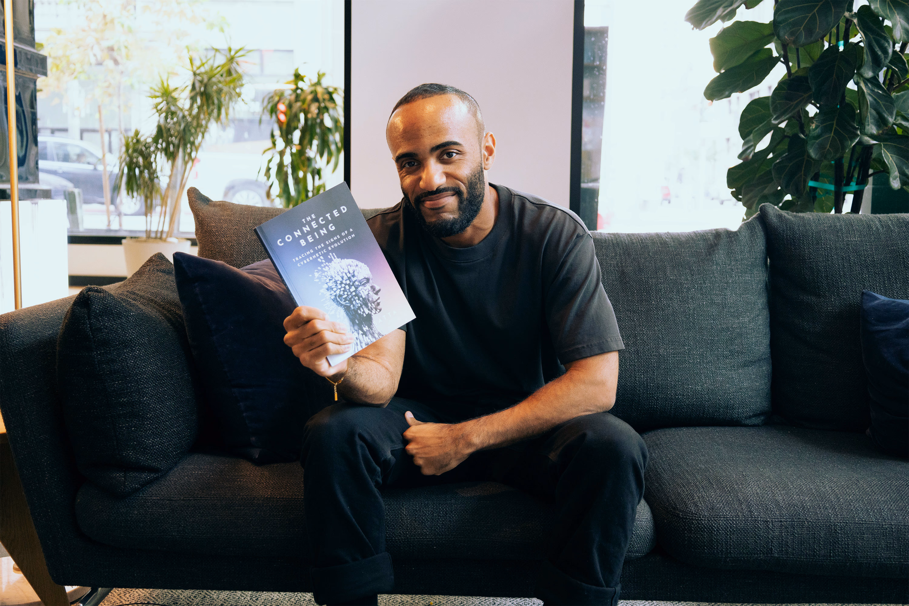 Jordan with The Connected Being book.