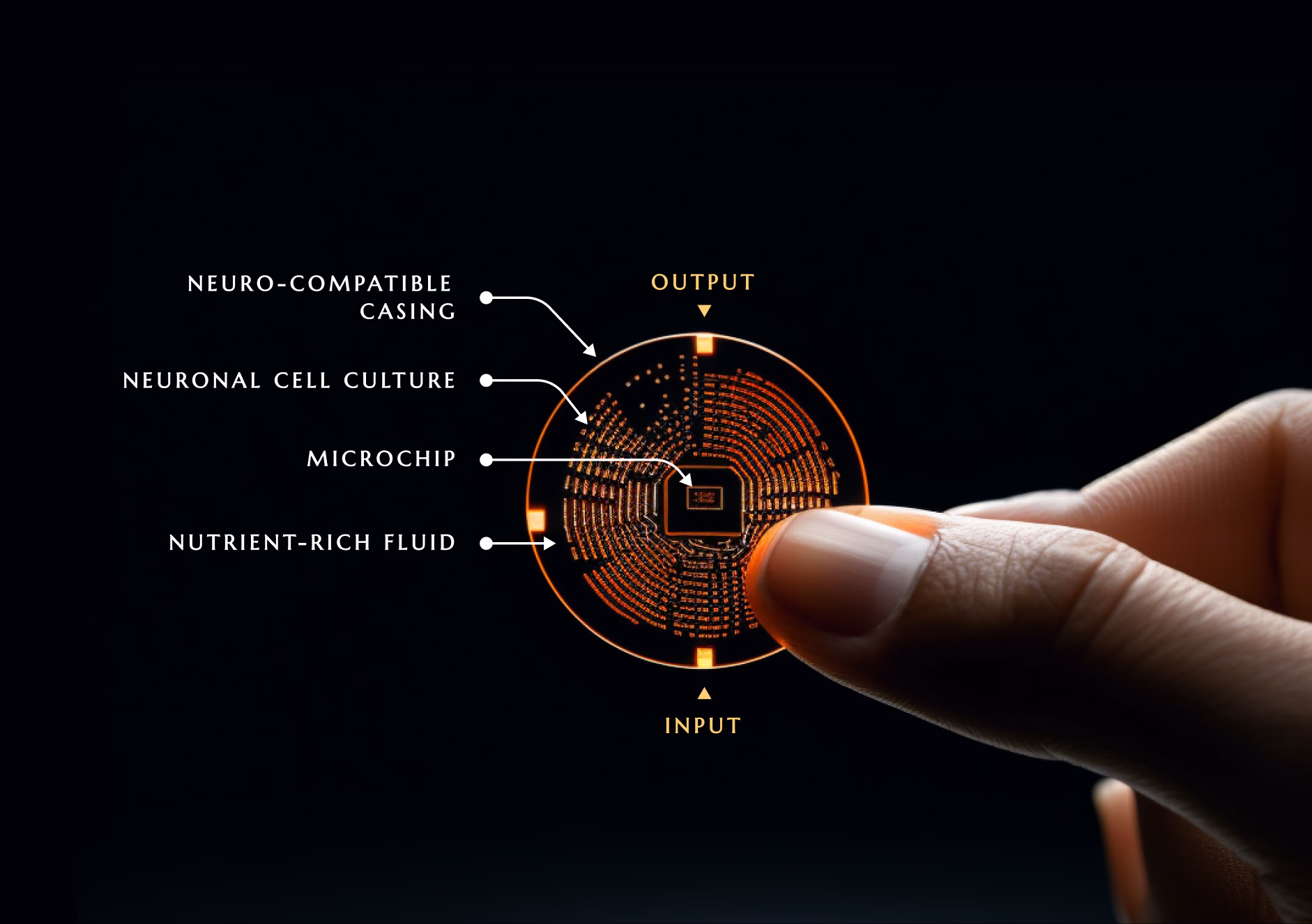 Organoid chip composition: petri-dish-style biology embedded with circuitry.